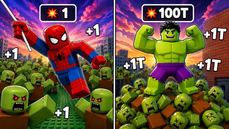 +1 Super Hero Evolution official Roblox cover art